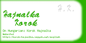 hajnalka korok business card